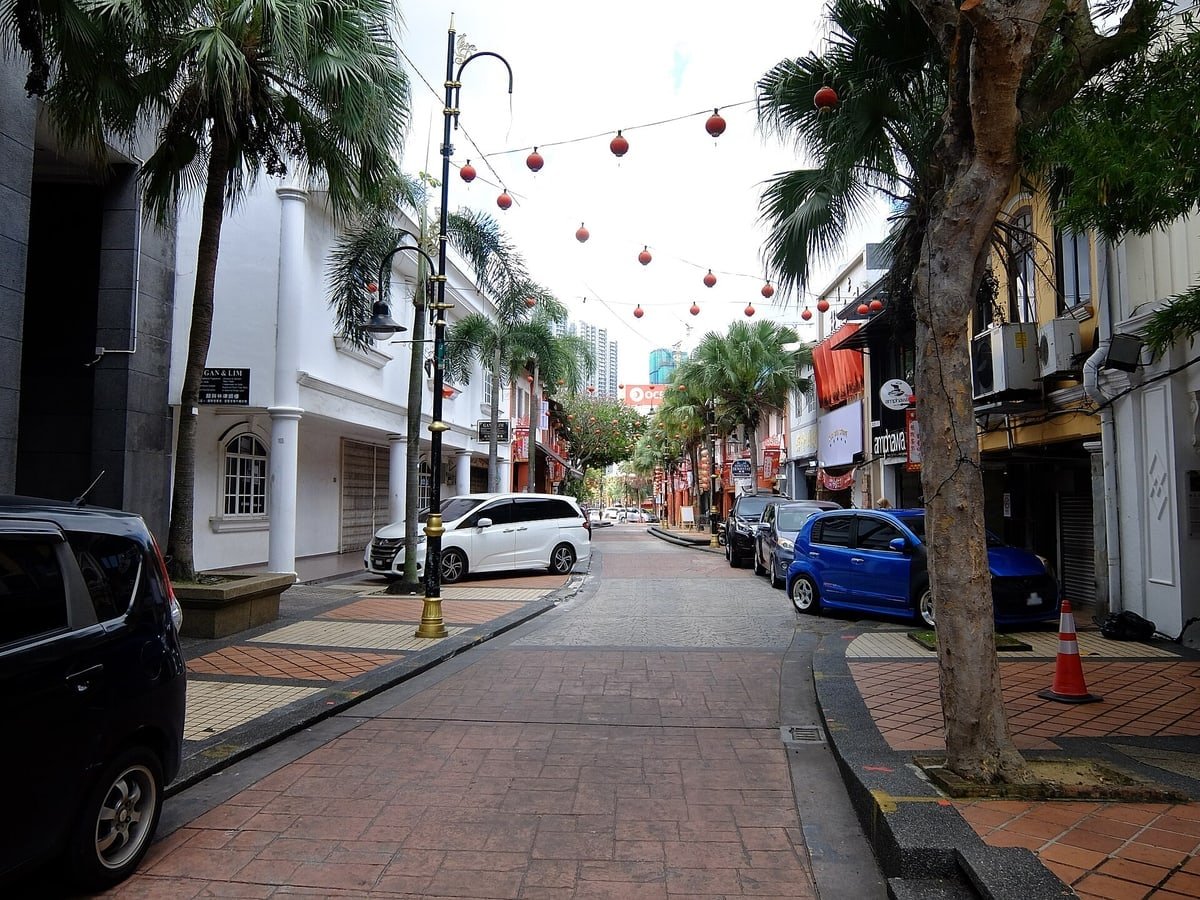 Heritage shophouses on Jalan Tan Hiok Nee in Johor Bahru