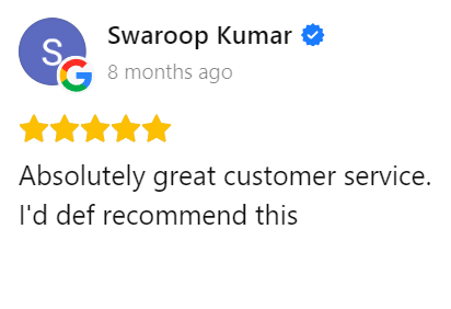 Google customer review 15 of 45